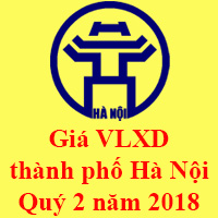 Giá VLXD thành phố Hà Nội Quý 2 năm 2018