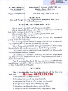 Đơn giá XDCT tỉnh Ninh Thuận Quyết định 40/2020/QĐ-UBND