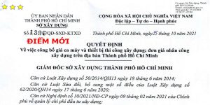 Bảng giá ca máy Hồ Chí Minh Quyết định 1396/QĐ-SXD-KTXD năm 2021