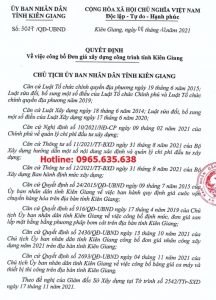 Quyết định 3027/qđ-ubnd đơn giá xây dựng tỉnh Kiên Giang