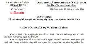 Quyết định 78/QĐ-SXD đơn giá nhân công tỉnh Hà Tĩnh