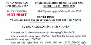 Quyết định 256/QĐ-UBND đơn giá xây dựng Thái Nguyên năm 2023