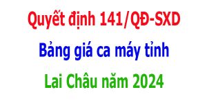 bảng giá ca máy tỉnh Lai Châu năm 2024